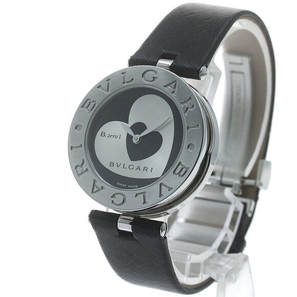 BVLGARI B.zero1 double heart BZ30S Black / Silver Dial Quartz Ladies _8761 - Picture 1 of 6